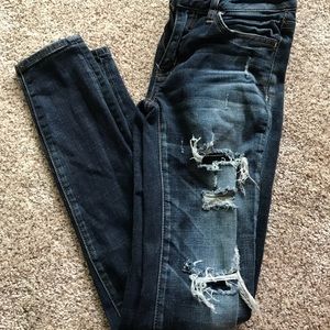 Distressed America eagle jeans